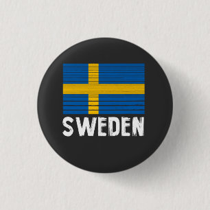 Sweden Flag 1 Inch Round Button