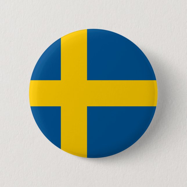 Sweden Flag 2 Inch Round Button (Front)