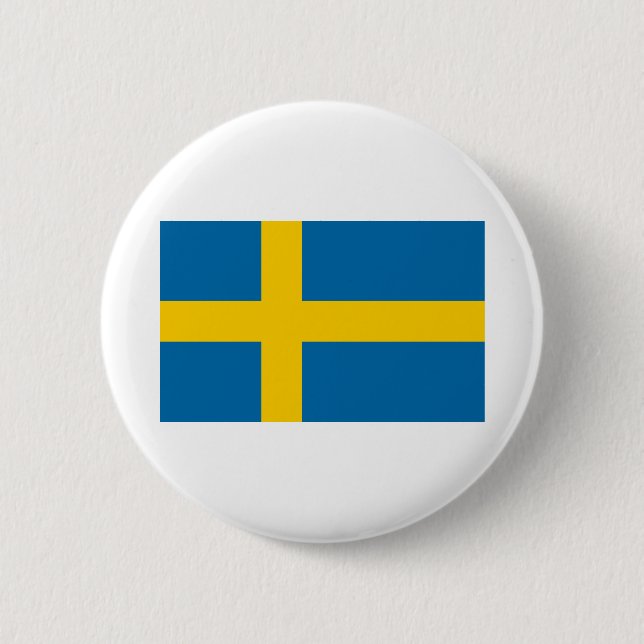 Sweden Flag 2 Inch Round Button (Front)