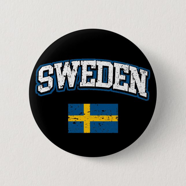 Sweden Flag 2 Inch Round Button (Front)