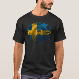 Sweden Flag & Bear - Swedish Pride Design T-Shirt