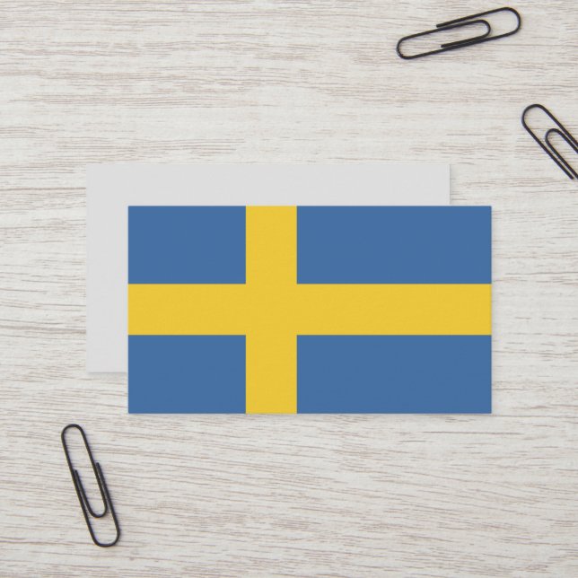 Sweden flag business card (Front/Back In Situ)
