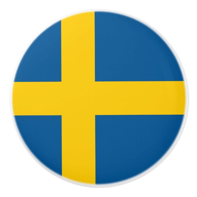 Sweden Flag Ceramic Knob (Front)