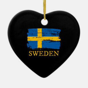 Sweden Flag Ceramic Ornament