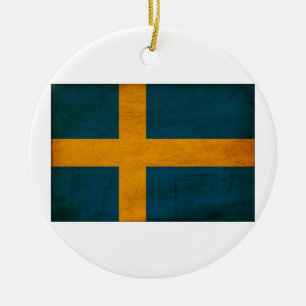 Sweden Flag Ceramic Ornament