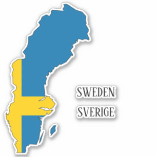 Sweden Flag Charming Patriotic Map