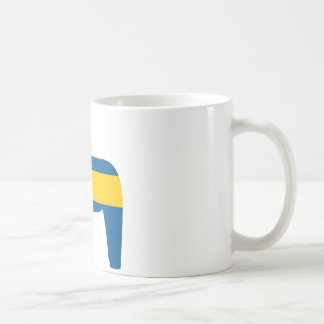 Sweden Flag Dala Horse Coffee Mug