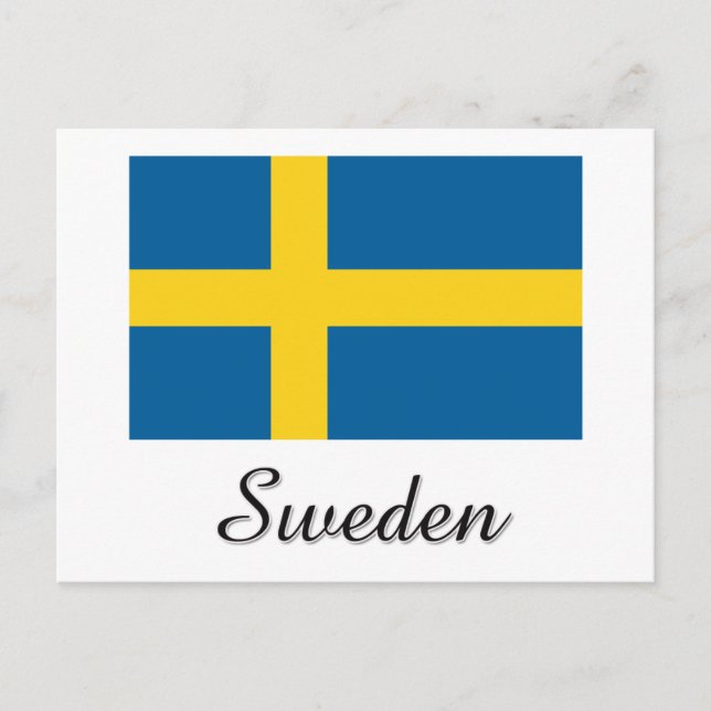 Sweden Flag Design Postcard (Front)