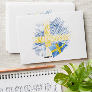 Sweden flag envelope