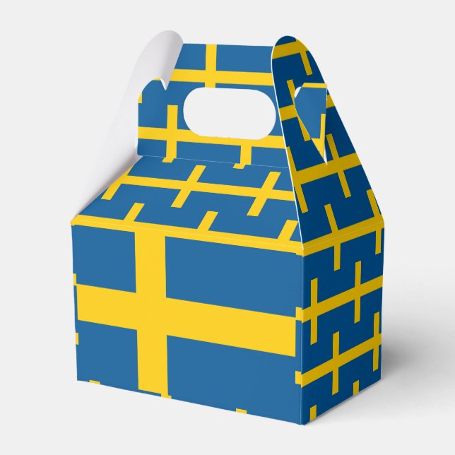 Sweden Flag Favor Box (Back Side)