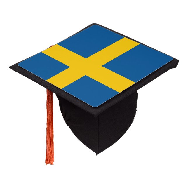 Sweden Flag Graduation Cap Topper (Angled)