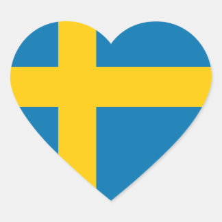 SWEDEN FLAG HEART STICKER