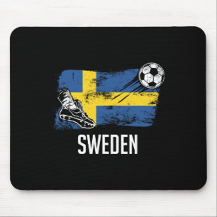 Sweden Flag Jersey Swedish Soccer Team Swedish  Mouse Pad