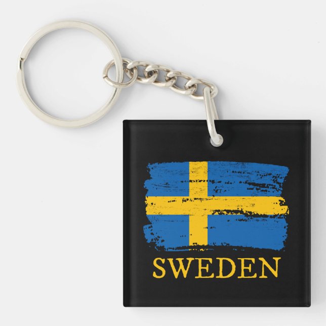 Sweden Flag Keychain (Front)