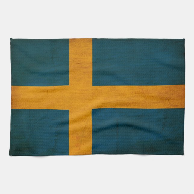 Sweden Flag Kitchen Towel (Horizontal)
