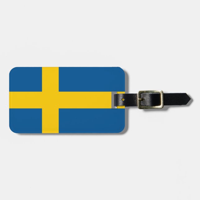 Sweden Flag Luggage Tag (Front Horizontal)