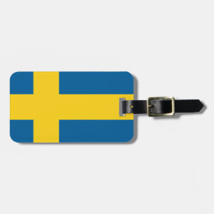 sweden flag luggage tag