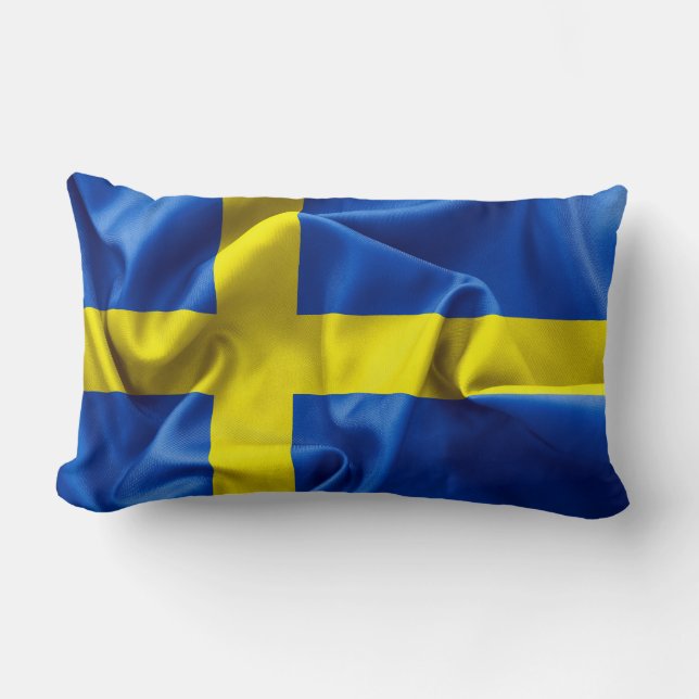 Sweden Flag Lumbar Cushion (Front)