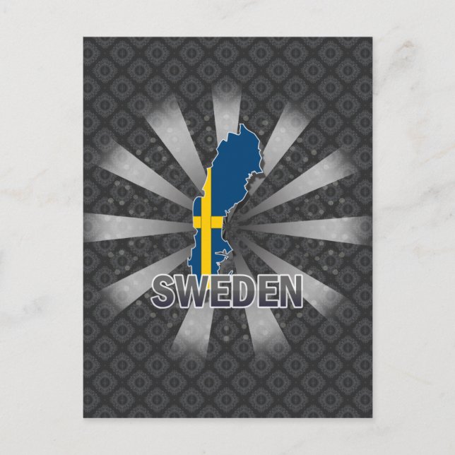 Sweden Flag Map 2.0 Postcard (Front)