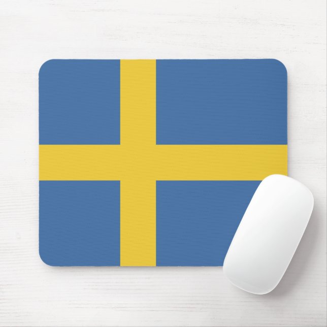 Sweden flag mouse pad (With Mouse)