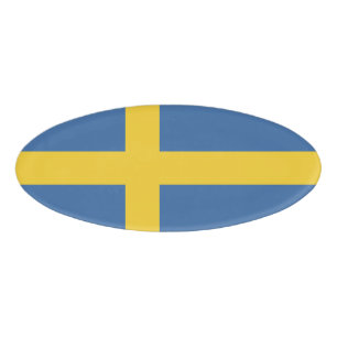 Sweden flag name tag