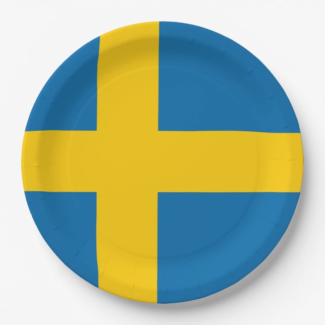 Sweden flag paper plate (Front)