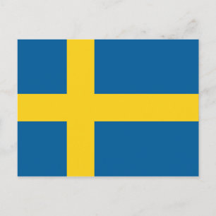 sweden flag postcard