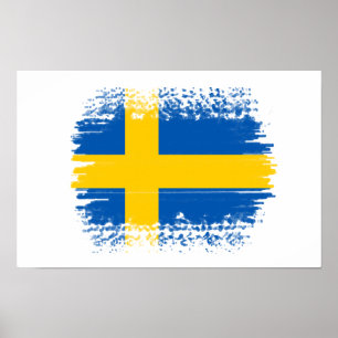 Sweden flag poster