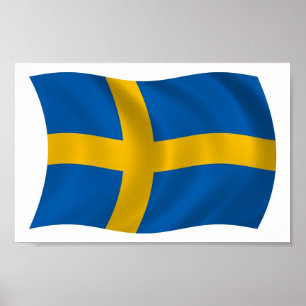 Sweden Flag Poster Print