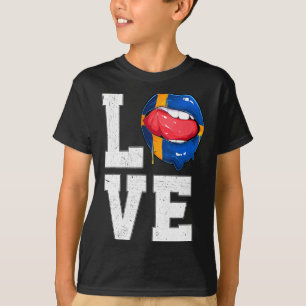 Sweden Flag Soccer Fan Love Swede T Shirt