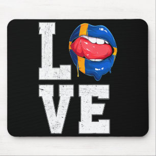 Sweden Flag Soccer Fan Love Swede T Shirt Mouse Pad