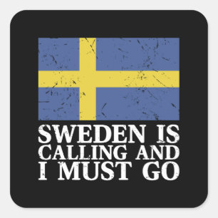 Sweden Flag Square Sticker