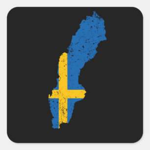 Sweden Flag Square Sticker
