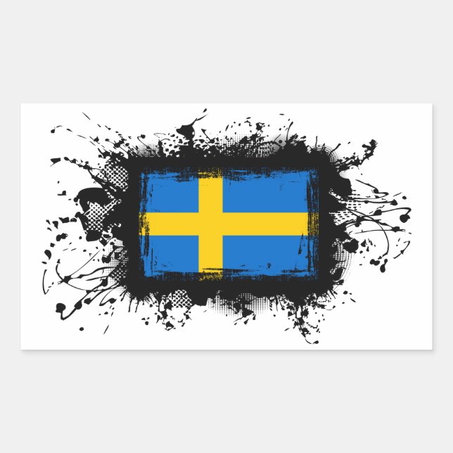 Sweden Flag Sticker (Front)