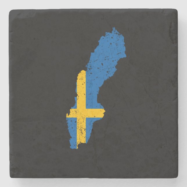 Sweden Flag Stone Coaster (Front)