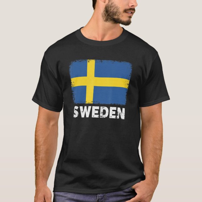 Sweden Flag   Support Swedish People Women Men   T-Shirt (Front)