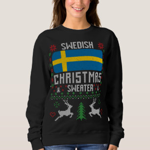 Sweden Flag Swedish Christmas Sweater