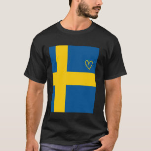 Sweden Flag Swedish Heart Proud Heritage National T-Shirt