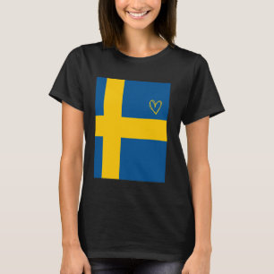 Sweden Flag Swedish Heart Proud Heritage National T-Shirt