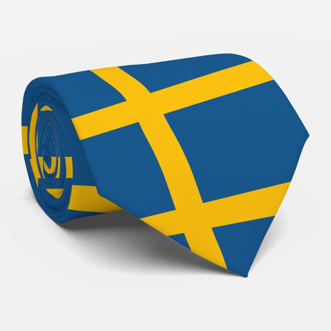 Sweden flag Swedish Tie (Rolled)