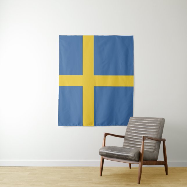 Sweden flag tapestry (In Situ)