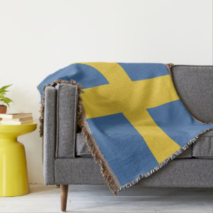 Sweden flag throw blanket