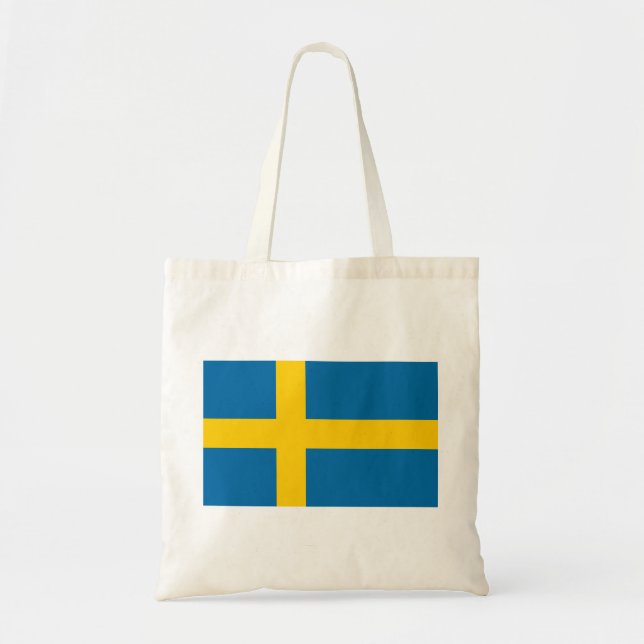 Sweden Flag Tote Bag (Front)