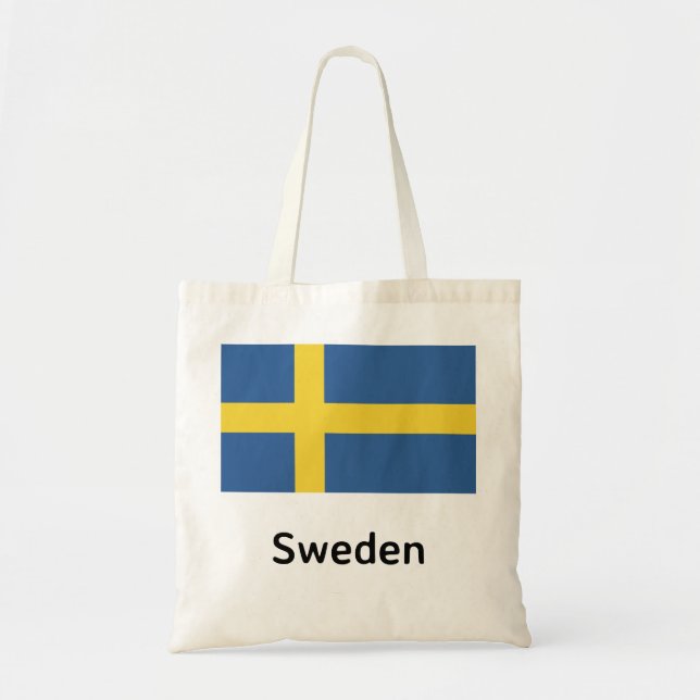 Sweden Flag Tote Bag (Front)