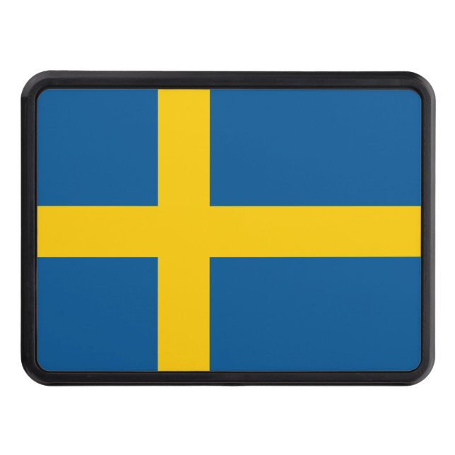 Sweden Flag Trailer Hitch Cover (Front)