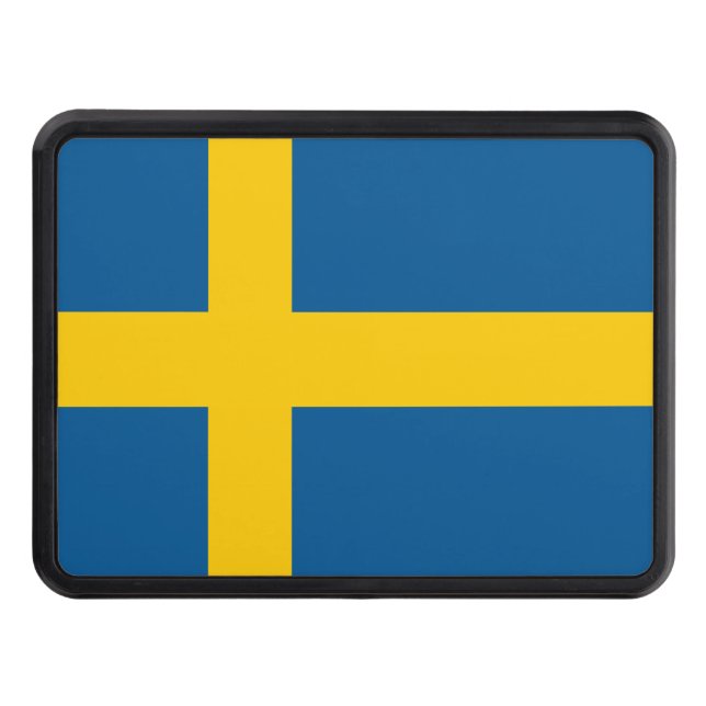 Sweden Flag Trailer Hitch Cover (Front)