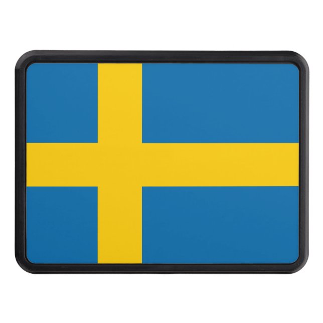 Sweden flag trailer hitch cover (Front)