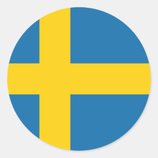 Sweden Flag x20 stickers swedish round circle flag