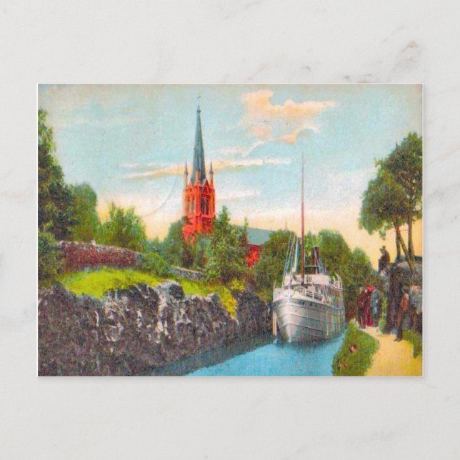 Sweden Gota canal, 1925 Postcard (Front)