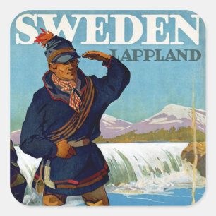 Sweden ~ Lappland Square Sticker